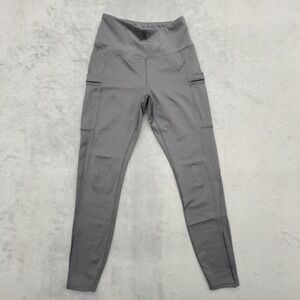 Dyce Active Women's Gray Cargo Pocket Athletic Leggings Size S